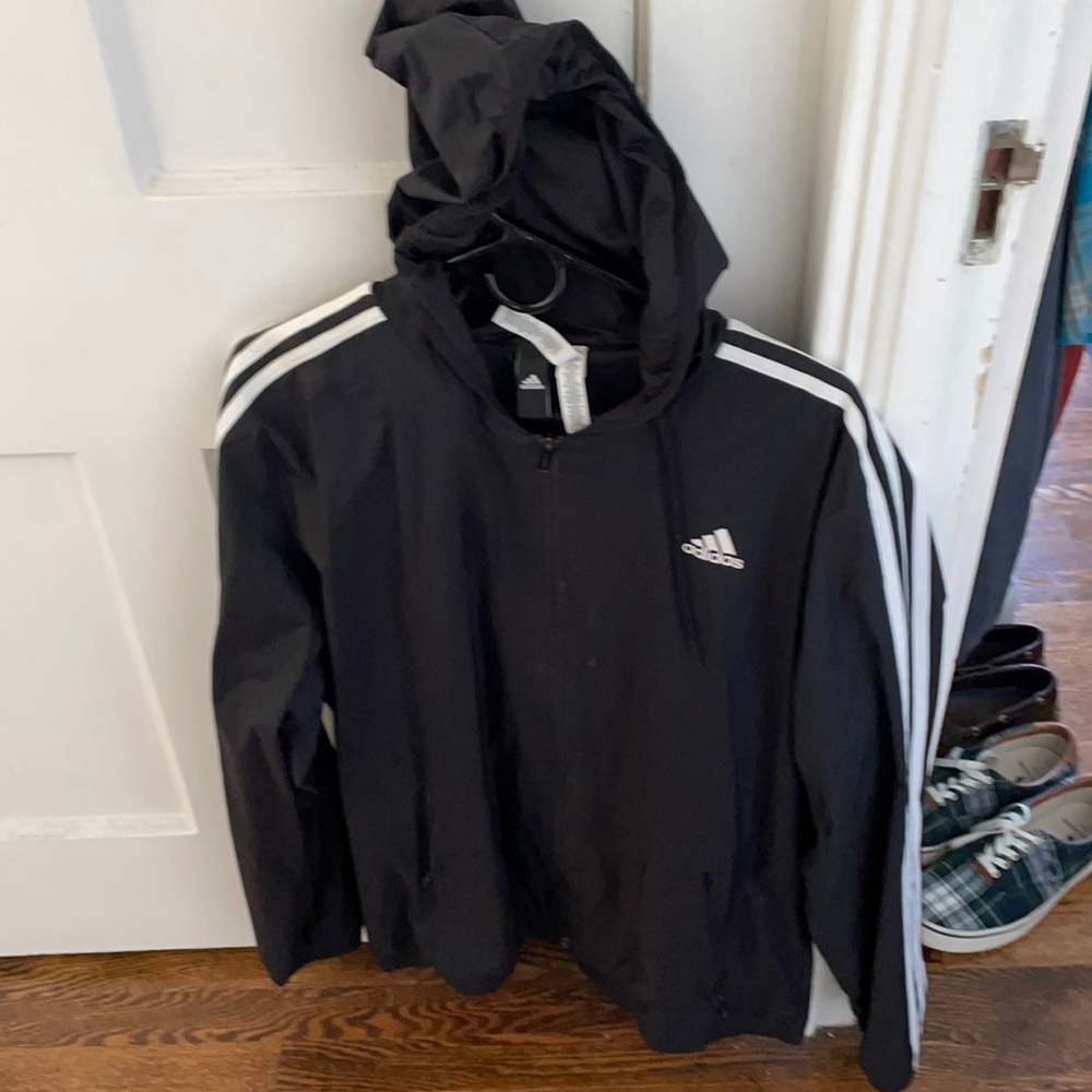 Adidas stripe men’s jacket large